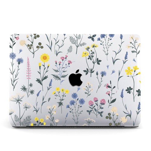 Crystal Clear Flowers Case Cover For Macbook M3 Air 15 13 Pro 16 14 11 12 inch - Picture 2 of 10