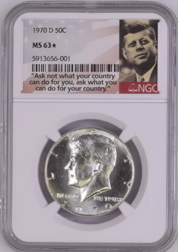 1970 D Kennedy Half Dollar NGC MS63* STAR BX3-13