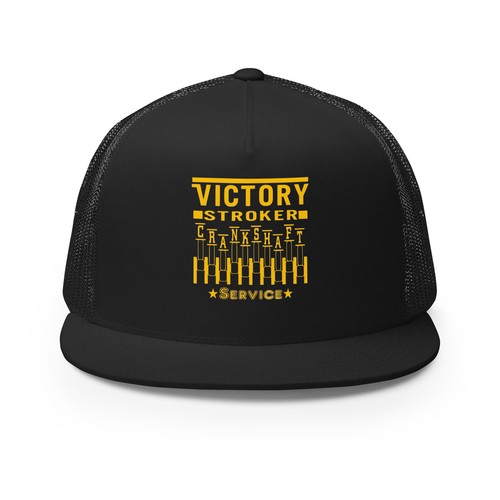 VICTORY STROKER CRANKSHAFT SERVICE TRUCKER HAT CAP by Race City Retro - Picture 4 of 13