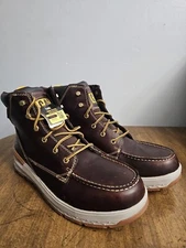 Caterpillar Impact WP Waterproof Slip Resist SOFT TOE Boot P51076 Brown Men's 13