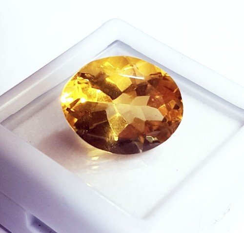 Brazilian Citrine Oval Cut Loose Gemstone 7.40 Ct Certified With Free Gift - Picture 5 of 6