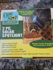One Stop Gardens Two-piece Solar Spot Lights Item 93886
