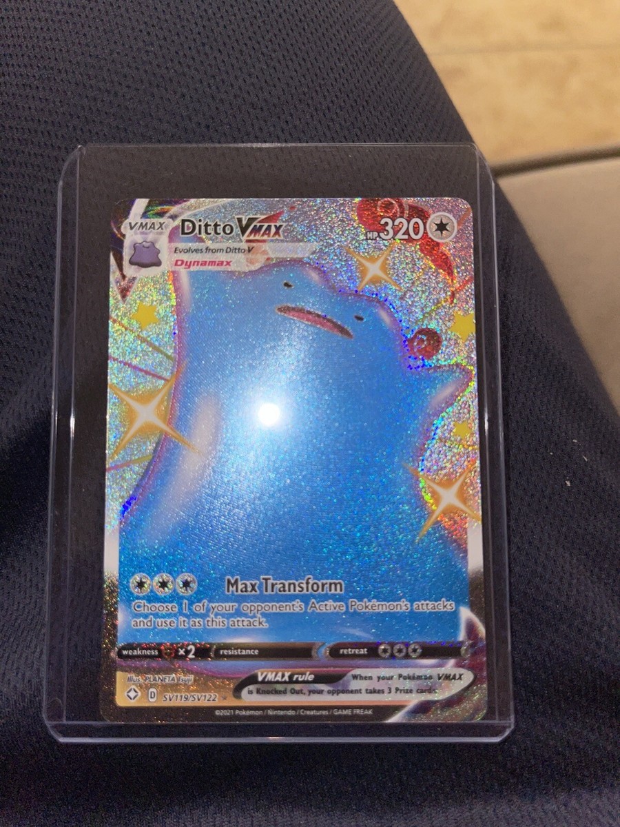 shiny ditto vmax pokemon card Amazon.com: 25 Rare Pokemon Cards with 100 HP or Higher (Assorted Lot with  No Duplicates) (Original Version) : Toys & Games main image 1