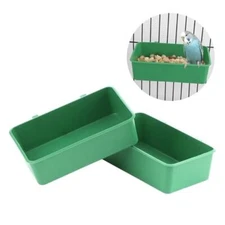 2 Pcs Pet Bird Parrot Food Bowls Small Animal Feeder Bowl Basic Dish 