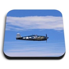 1x Square Fridge MDF Magnet WW2 Grumman F6F-5 Hellcat Plane #52528
