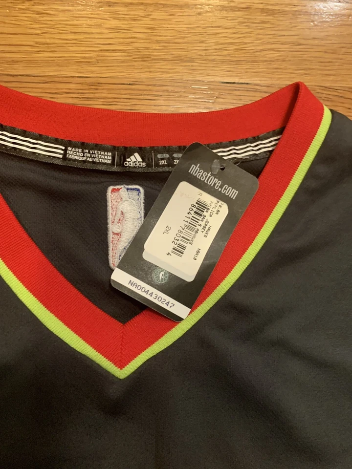 RARE NBA Dwight Howard Atlanta Hawks Jersey 2XL NWT NEW ROAD BLACK VTG - Image 3 of 4