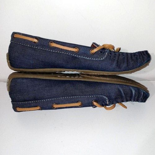 Lucky Brand LP-Abelle4 Damenschuhe Größe 8 Mokassins blau Denim Slipper flache Schuhe - Bild 8 von 9