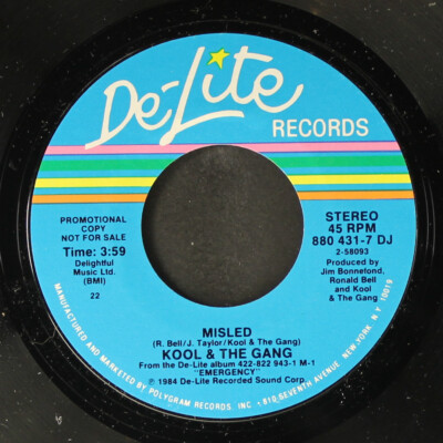 KOOL & THE GANG: misled / same DE-LITE 7'' Single 45 RPM