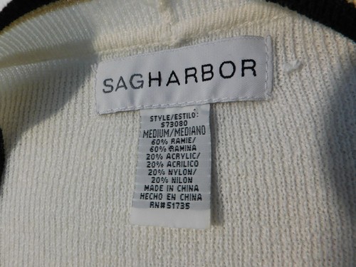 Cárdigan sin mangas suéter elástico en capas Sag Harbor talla mediana uso profesional - Imagen 5 de 8