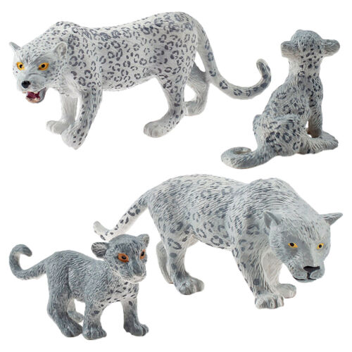 New White Leopard Figure Snow Leopard Figurine PVC - Picture 4 of 9