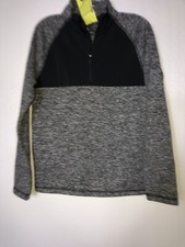 All In Motion NWT Boys Fleece 1/4 Zip Pullover Sweatshirt in Gray/Black Med 8/10
