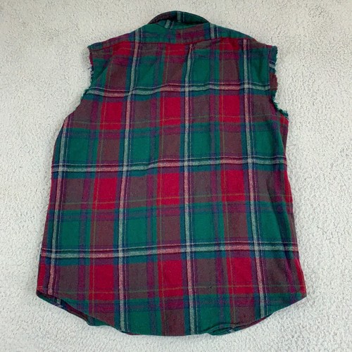Pendleton Cutoff Vest Mens Large Pure Wool Plaid Grunge Outdoor USA Custom FLaw - Picture 7 of 9