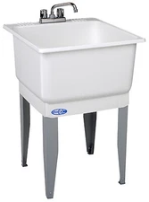 Utilatub 14CP Laundry Tub Kit, White, With Faucet, 23 x 25 In. - Quantity 1