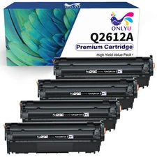 4PK Q2612A 12A Toner Cartridge Fits for HP LaserJet 1020 1022n 3050 3052 printer