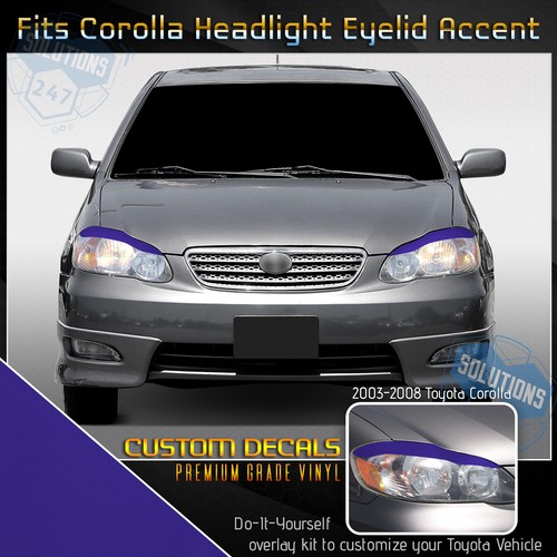 Juego de calcomanías de superposición de párpados de faros para Toyota Corolla 2003-2008 - mate - Imagen 17 de 18