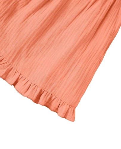 Baby Girl Plain Ruffled Cotton Dress Spaghetti Strap Sizes 6 Months-3 Years - Bild 3 von 8