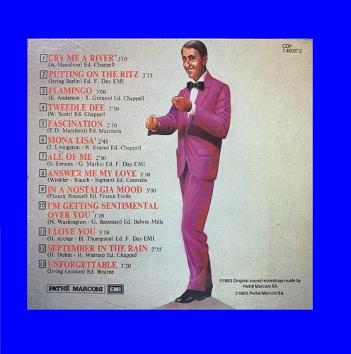 Franck Pourcel EMI CDP-746017-2 in a Nostalgia Mood 1983 Japan CD - Foto 2 di 2