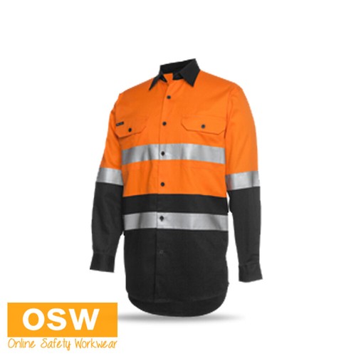 HIVIS Long Sleeves D+N 150g Work Shirt ClassicFT Comfort Back Tail Styling 6DNWL - Picture 14 of 36
