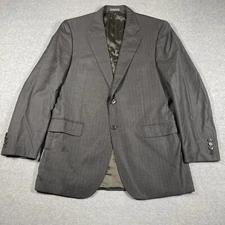 Daniel Cremieux Loro Piana Wool Coat Mens 43 L 46 Gray Sports Coat Stripe
