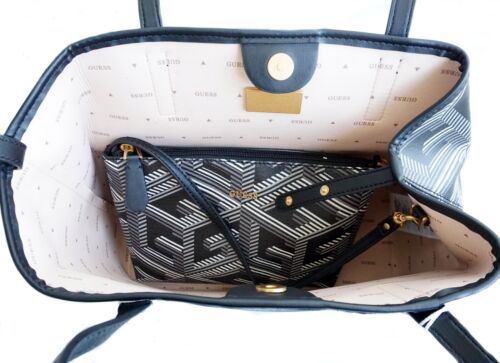 GUESS Bag Handbag Shopper Shoulder Bag Vikky 2 IN Tote Bag Black Logo New - Bild 16 von 16