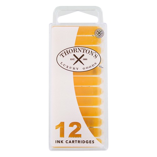 12 Thornton's Luxury Goods Fountain Pen Ink Cartridges, Illuminating Yellow - 第 3/3 張圖片