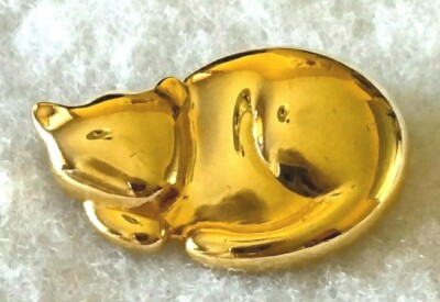 Liz Claiborne Sleeping Cat Brooch (589, 726, 938, 2201, 2476 )