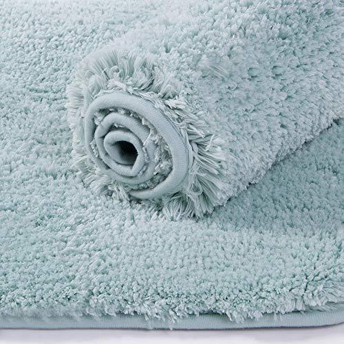 Walensee Large Bathroom Rug (24 x 40, Aqua) Extra Soft and Absorbent
