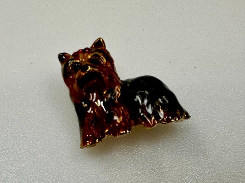Erwin Pearl Yorkshire Terrier Enamel Adorable Pooch Dog Pin Brooch - Picture 15 of 20