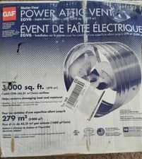 MasterFlow EGV6 Power Attic Vent GAF  3000 SQ FT 1600 CFM 