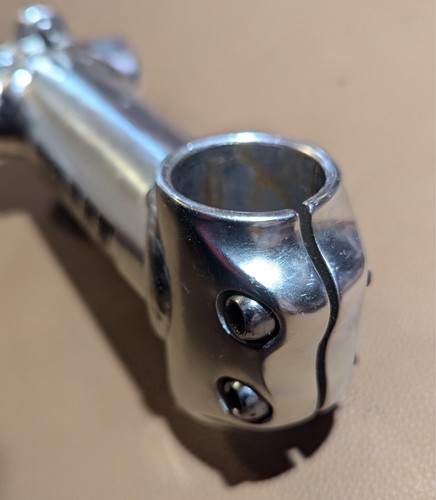 Old School TITEC MTB handlebar stem 120mm 25.4 bar 1 1/8 steerer silver alum - Picture 7 of 9
