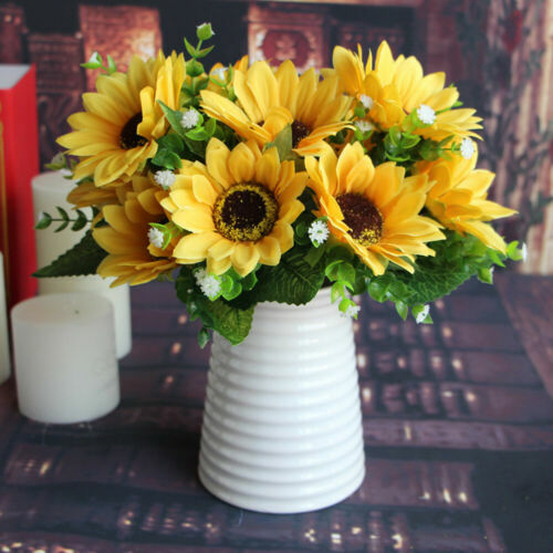 ROLLWAY 6 Pezzi Fiori Finti da Esterno Artificiali Piante Plastica per