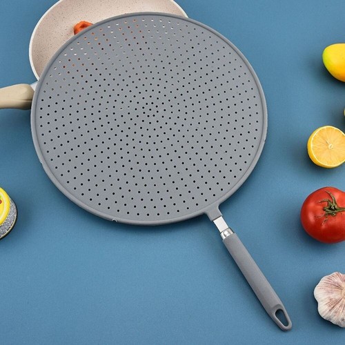 Silicone Kitchen Splatter Screen Frying Pan Lid Heat Dissipation - Picture 3 of 14