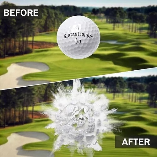 Shanker Golf Prank Balls - Shatter on Impact Funny Joke for Golfers Sleeve of 3 - Picture 2 of 5