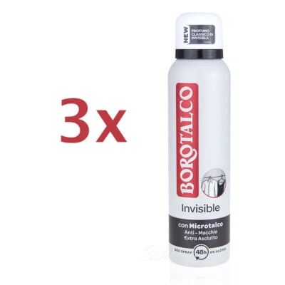 BOROTALCO ROBERTS Invisible Deo ANTI FLECKEN 3x 150 ml
