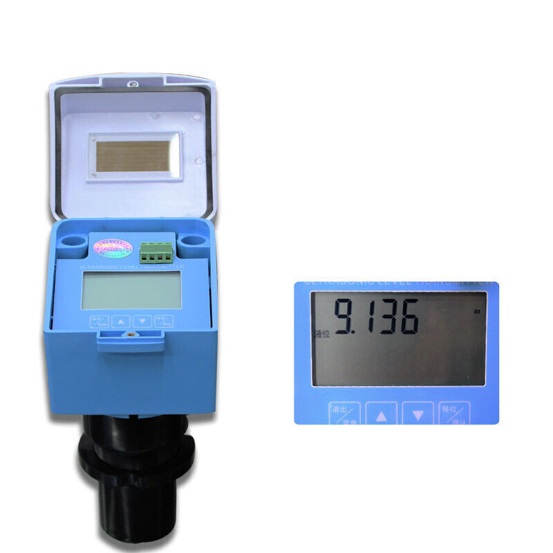 Integrated Ultrasonic Water Tank Level Gauge Meter Liquid Level Sensor 4-20mA