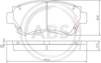 A.B.S. 36713 Bremsbelagsatz, Scheibenbremse Vorne FüR Lexus Toyota