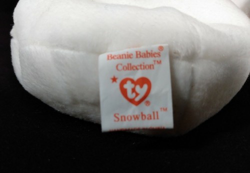 Ty Snowball Bear Beanie Baby-1996-Etui aus dem Ruhestand-PVC Pellet - Kostenloser Versand!! - Bild 5 von 8