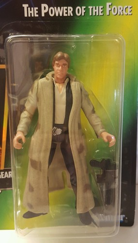NEW HAN SOLO (ENDOR GEAR) Star Wars POTF Coll. 1 Green Card HOLO 1996 Kenner MOC - Picture 2 of 4
