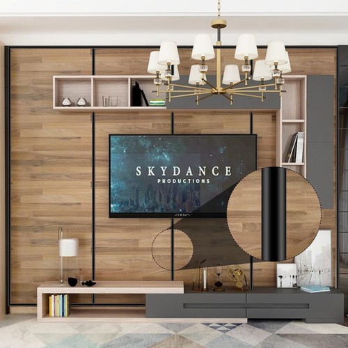 Flexible Wall Molding Trim Self Adhesive Mirror Tape Border 0.4 * 0.1in Peel ... - Picture 6 of 6