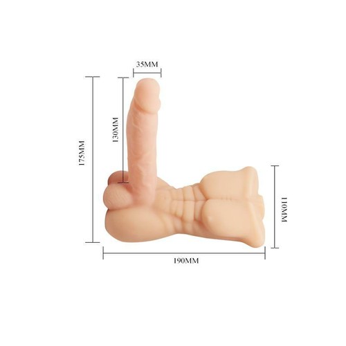 Dildo Vibrante Mezzo Busto Masturbatore Vibratore Pene Fallo Vaginale Anale Sexy - Foto 3 di 4