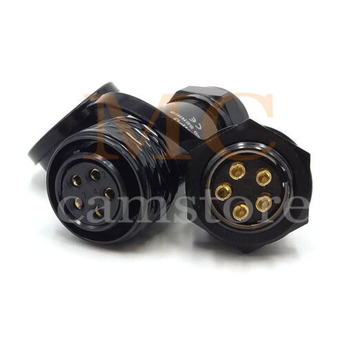 Conector impermeable SA20 5 pines, WEIPU SA2010/S5B SA2012/P5B 5 cables awg 14 enchufe - Imagen 4 de 10