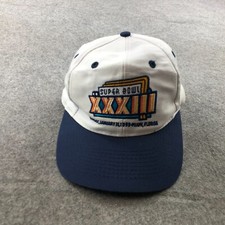Vintage NFL Superbowl XXXIII Hat Cap Snap Back White Broncos Vs Falcons a1 *