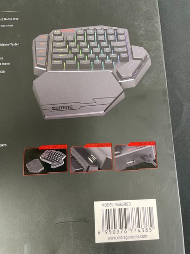 Redragon K585RGB Black Detachable Wrist Rest Mechanical Wired Gaming Keyboard - Picture 11 of 12