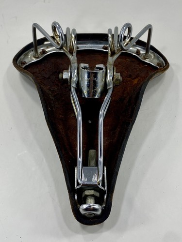 Vintage Brooks B72 Saddle Springer Seat 4 Rail Spring Wide Touring England Brown - Picture 15 of 18