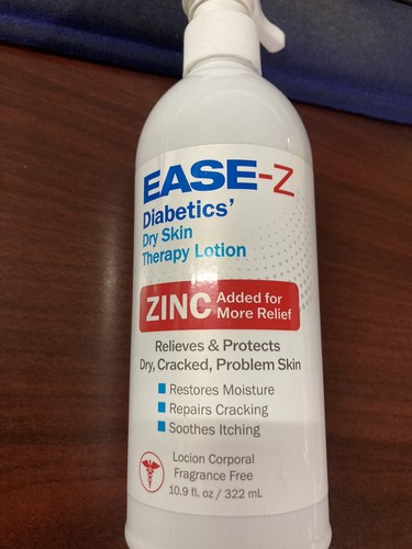 Ease-Z, Diabetics, Dry Skin Therapy Lotion, Zinc Added, Fragrance Free,10.9 floz