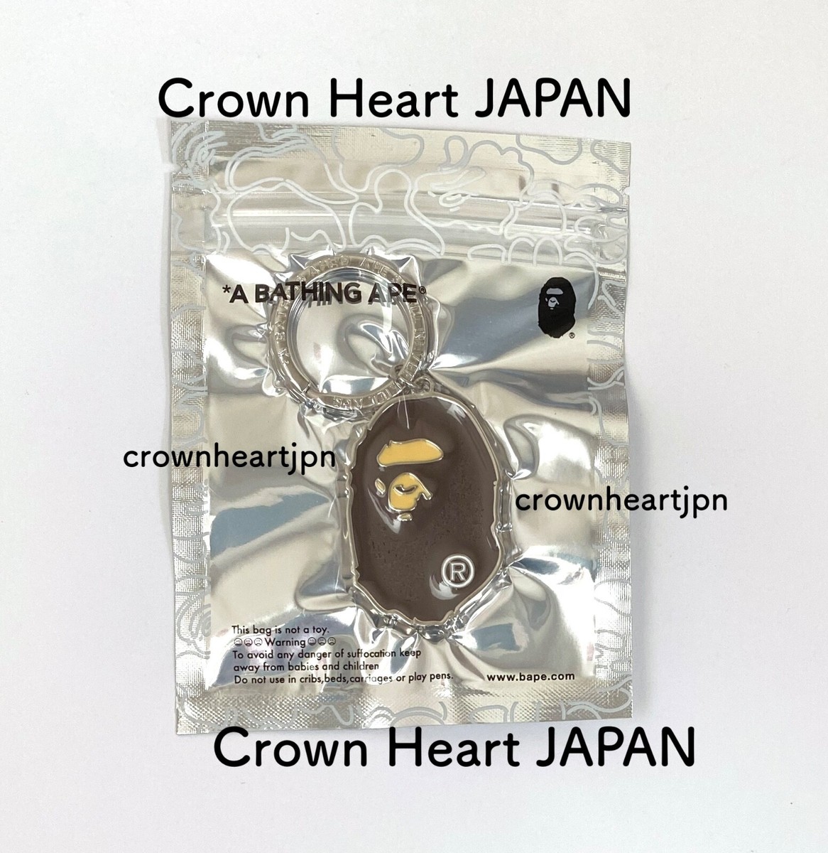 2024 New A BATHING APE BAPE APE HEAD METAL KEYCHAIN | eBay
