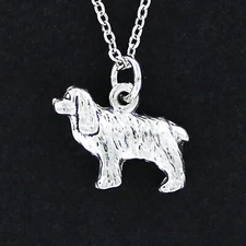 COCKER SPANIEL Dog Necklace on Chain or Charm Only Pewter Pet America English