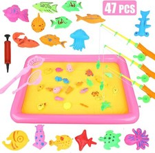 Jouet 47 Piece Bain Enfants Jeu Peche Magnetique cadeau de anniversaire Noel