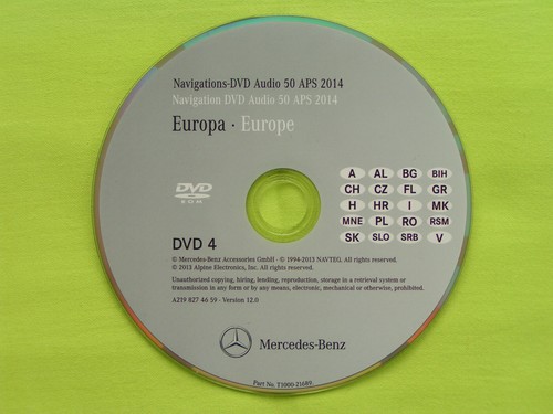 DVD NAVIGATION MERCEDES BENZ AUDIO 50 APS ALPEN OSTEUROPA 2014 A B E GL M R SLK - Bild 1 von 2
