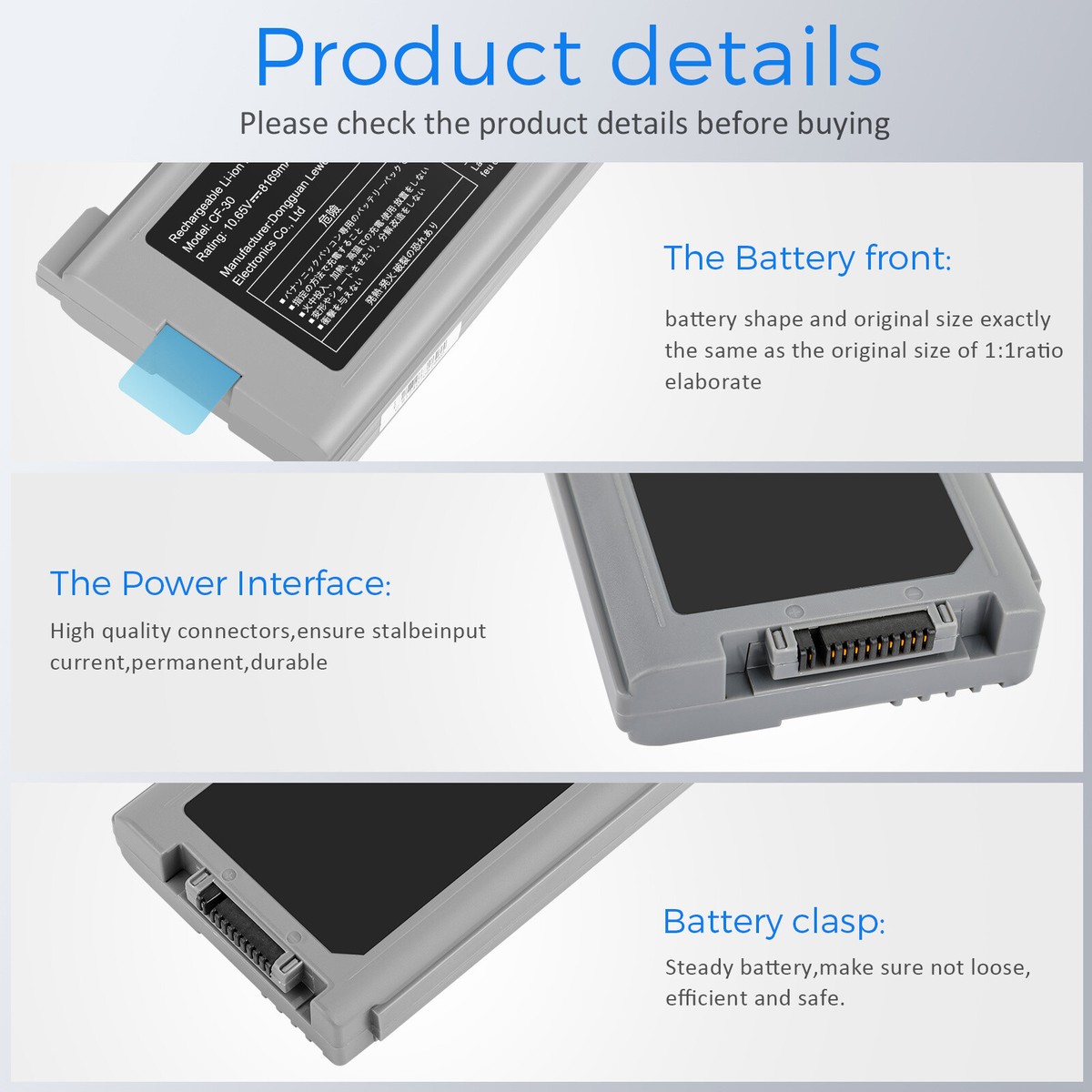 For Panasonic Toughbook CF-30 CF-31 CF-52 CF-53 CF-VZSU46AU